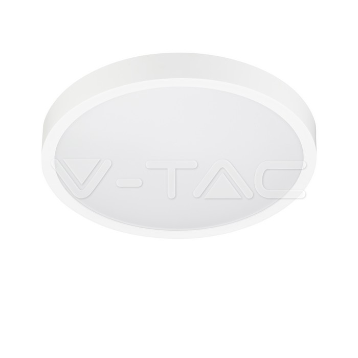 V-TAC VT-76221 30W LED Плафон Кръг Бяла Рамка 4000К IP44