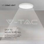 V-TAC VT-76221 30W LED Плафон Кръг Бяла Рамка 4000К IP44