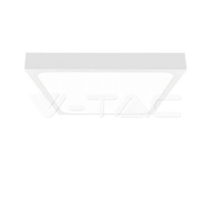 V-TAC VT-7624 18W LED Плафон Квадрат Бяла Рамка 3000К IP44