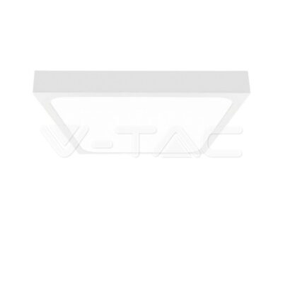 V-TAC VT-7624 18W LED Плафон Квадрат Бяла Рамка 3000К IP44