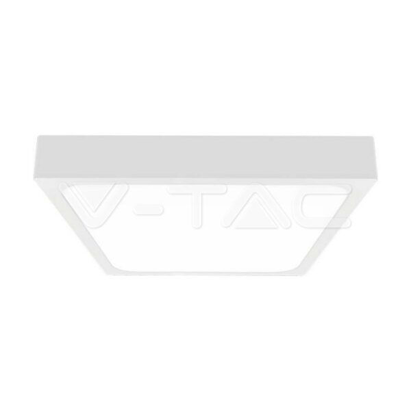 V-TAC VT-7629 24W LED Плафон Квадрат Бяла Рамка 6400К IP44