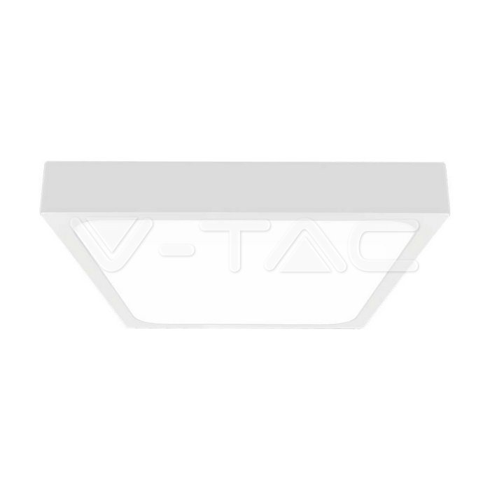 V-TAC VT-7629 24W LED Плафон Квадрат Бяла Рамка 6400К IP44