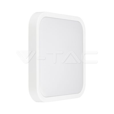 V-TAC VT-76291 24W LED Плафон Квадрат Бяла Рамка 6400К IP44