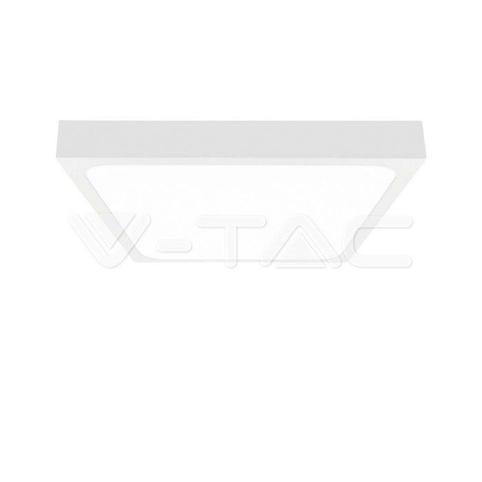 V-TAC VT-7631 30W LED Плафон Квадрат Бяла Рамка 4000К IP44