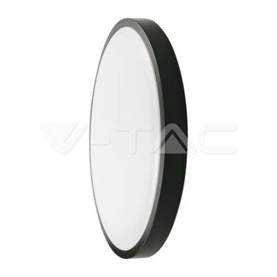 V-TAC VT-7641 30W LED Плафон Кръг Черна Рамка 6400К IP44