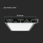 V-TAC VT-7643 18W LED Плафон Квадрат Черна Рамка 4000К IP44