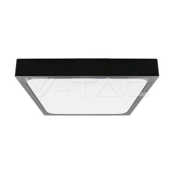 V-TAC VT-7647 24W LED Плафон Квадрат Черна Рамка 6400К IP44