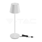 V-TAC VT-7651 2W LED Настолна Лампа 4400mA Батерия Бяло Тяло IP54 3000K