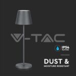 V-TAC VT-7653 2W LED Настолна Лампа 4400mA Батерия Зелено Тяло IP54 3000K