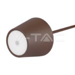 V-TAC VT-7654 2W LED Настолна Лампа 4400mA Батерия Бежово Тяло IP54 3000K