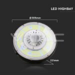 V-TAC VT-7656 200W LED Камбана MEANWELL Драйвер Димираща 4000К 200 lm/W