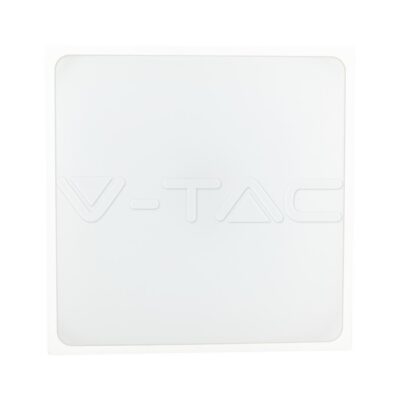 V-TAC VT-7668 30W LED Плафон Квадрат Микровълнов Сензор Бяла Рамка 4000К IP44