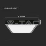 V-TAC VT-7673 24W LED Плафон Квадрат Микровълнов Сензор Черна Рамка 4000К IP44