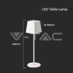 V-TAC VT-7691 2W LED Настолна Лампа Бяло Тяло 3000К IP54