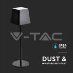 V-TAC VT-7692 2W LED Настолна Лампа Черно Тяло 3000К IP54