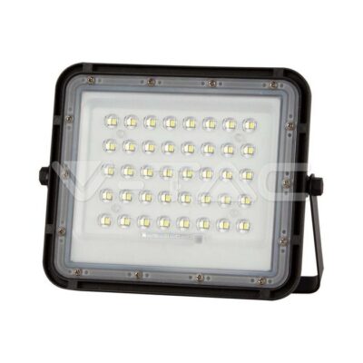 V-TAC VT-7822 6W LED Соларен Прожектор 4000K Сменяема Батерия Черно Тяло