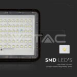 V-TAC VT-7826 15W LED Соларен Прожектор 4000K Сменяема Батерия Черно Тяло