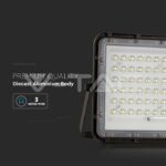 V-TAC VT-7826 15W LED Соларен Прожектор 4000K Сменяема Батерия Черно Тяло