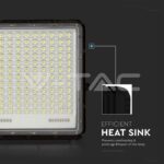 V-TAC VT-7829 30W LED Соларен Прожектор 6400K Сменяема Батерия Черно Тяло