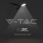 V-TAC VT-7837 LED Соларна Улична Лампа SAMSUNG Чип 50W Бяло Тяло 4000K