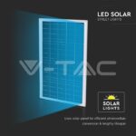 V-TAC VT-7837 LED Соларна Улична Лампа SAMSUNG Чип 50W Бяло Тяло 4000K