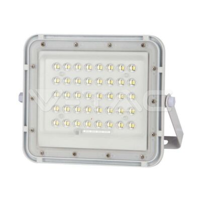 V-TAC VT-7840 6W LED Соларен Прожектор 4000K Сменяема Батерия Бяло Тяло