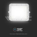 V-TAC VT-7842 10W LED Соларен Прожектор 4000K Сменяема Батерия Бяло Тяло