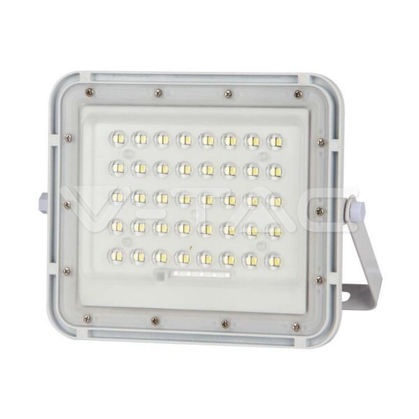 V-TAC VT-7841 10W LED Соларен Прожектор 6400K Сменяема Батерия Бяло Тяло