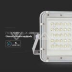 V-TAC VT-7842 10W LED Соларен Прожектор 4000K Сменяема Батерия Бяло Тяло