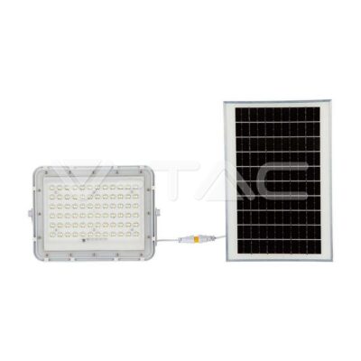 V-TAC VT-7843 15W LED Соларен Прожектор 6400K Сменяема Батерия Бяло Тяло