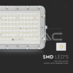 V-TAC VT-7844 15W LED Соларен Прожектор 4000K Сменяема Батерия Бяло Тяло