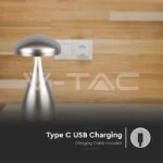 V-TAC VT-7897 LED Настолна Лампа 800mAh Батерия 120x220 3 в 1 Шампанско Тяло