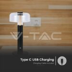 V-TAC VT-7940 LED Настолна Лампа 1800mAh Батерия 150 x 300 3 в 1 Черно Тяло