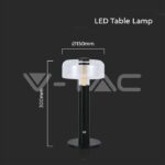 V-TAC VT-7940 LED Настолна Лампа 1800mAh Батерия 150 x 300 3 в 1 Черно Тяло