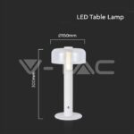 V-TAC VT-7941 LED Настолна Лампа 1800mAh Батерия 150 x 300 3 в 1 Бяло Тяло