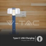 V-TAC VT-7942 LED Настолна Лампа 1800mAh Батерия 150 x 300 3 в 1 Лилаво Тяло