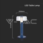 V-TAC VT-7942 LED Настолна Лампа 1800mAh Батерия 150 x 300 3 в 1 Лилаво Тяло