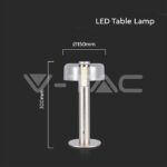 V-TAC VT-7943 LED Настолна Лампа 1800mAh Батерия 150 x 300 3 в 1 Шампанско