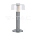 V-TAC VT-7944 LED Настолна Лампа 1800mAh Батерия 150 x 300 3 в 1 Сиво Тяло