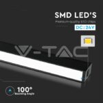 V-TAC VT-7954 20W Магнитен Линеен Осветител 3000K Черен 24V