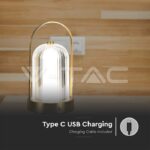 V-TAC VT-7989 LED Настолна Лампа 1800mAH Батерия 120*190 Злато 3 в 1