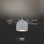 V-TAC VT-7992 8.5W LED Висяща Лампа Φ100 Сиво Тяло 3000K