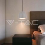 V-TAC VT-7992 8.5W LED Висяща Лампа Φ100 Сиво Тяло 3000K