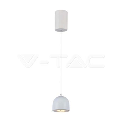 V-TAC VT-7993 8.5W LED Висяща Лампа Φ100 Бяло Тяло 3000K