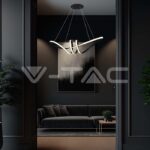 V-TAC VT-8010 24W LED Висяща Декоративна Лампа 720*300 Черно Тяло 3000K