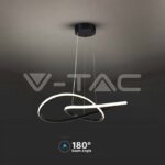V-TAC VT-8012 20W LED Висяща Декоративна Лампа Ф500 Черно Тяло 3000K