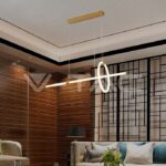V-TAC VT-8023 16W LED Висяща Декоративна Лампа 860*300 Златно Тяло 3000K