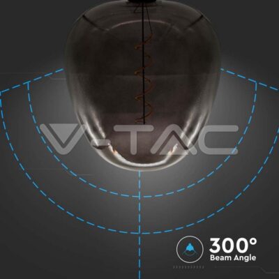 V-TAC VT-8064 LED Крушка 4W Filament Ябълка Черна