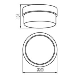 Kanlux 8091 Плафон TUNA E27 220V IP44