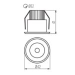 Kanlux 8103 Точково ЛЕД осветително тяло HAXA 1.2W 3000K IP20